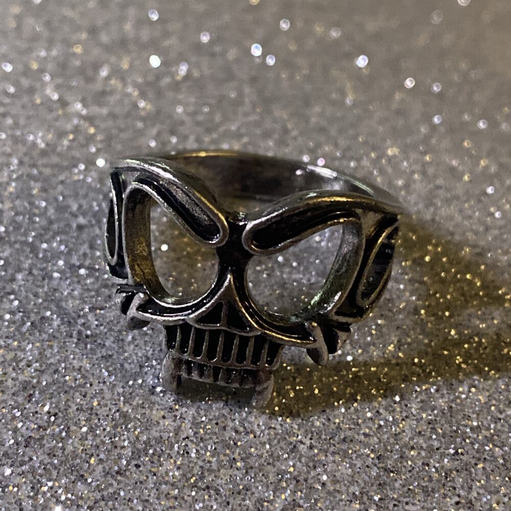 Skull big eyes Biker Stainless Steel Ring Size 13 Free shipping